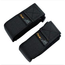 AceCamp 1 pair (2 pieces) packing strap, 2.5 x 30 cm, all-purpose belt, bicycle, sport, black, 9115