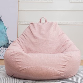 Highdi Bean Bag without Filling, Gaming Large Bean Bags Chair for Adult Teenagers, Polycotton Giant Living Room Bean Bag Pink Beanbags Indoor Outdoor