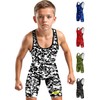 Exxact Sports Digital Camouflage Youth Wrestling Singlet For Boys, Premium