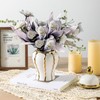 Small White and Gold Vase, 6.8in Decorative Ceramic Ginger Jar
