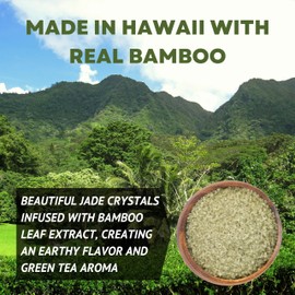 Hawaiian Bamboo Jade Sea Salt – Green Fine Sea Salt Infused with Real Bamboo Leaf Extract – For Finishing, Grilling & Seasoning – 14 oz Bag