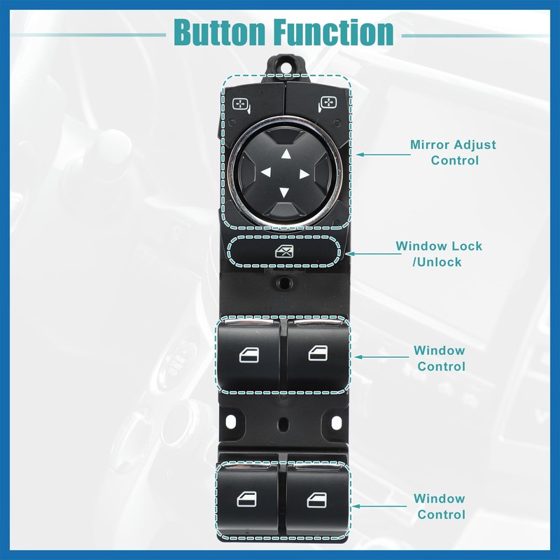 A ABSOPRO Power Window Switch No.FL3Z14529DA with Tool Window Control