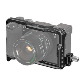 A7C II Cage Kit for Sony A7C II / A7CR Camera with a Cable Clamp for HDMI, Built-in Quick Release Plate for Arca-Type, Film Making Camera Video Cage with Shoe Mount, 1/4''-20 & 3/8''-16 Threaded Holes