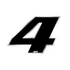 Quattroerre Racing Number 4 Anodized Medium, Black