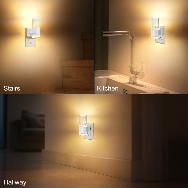 HOTEKME LED Night Light, Dimmable Night Lights Plug into Wall,