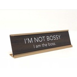 aahs grabado novedad computadora Sign, sin marco, 8 x 2 in (no soy mandona, I Am The Boss)