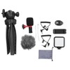 Portable Phone Microphone Vlogging Equipment Microphone Kit with LED Light