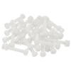 PATIKIL M6x40mm White Nylon Bolts Plastic Nuts Full Thread Head