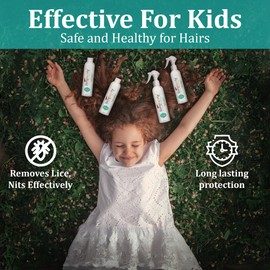 SIMPLICETY® Lice Spray, Natural Ingredients Lice Treatment Spray, Highly Effective 8 fl oz Lice Spray for Kids (Unscented)