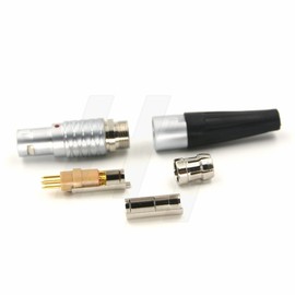 HangTon 1B Multipin Round Metal Plug Male Straight Plug FGG Push-Pull Quick Release Solder (4 Pin, Male)