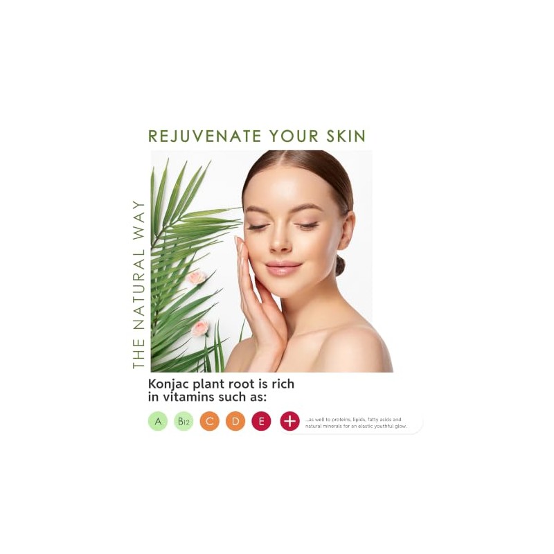 Esponjas Faciales Konjac Limpieza Tratamientos Paquete 100 Naturales Libres Microplásticos