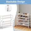 Haddockway Long 2 Tier Bamboo Shoe Rack Storage Organizer, Multifunctional