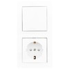 REV Studio, Socket with Cover, Flush-Mounted, White