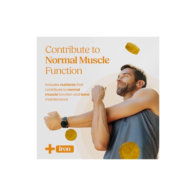 Multivitamin & Iron Tablets – Daily Vitamins & Minerals Supplement