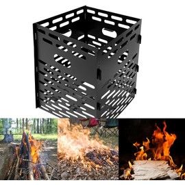 Extra Thick Portable Fire Cage for Outdoor Yard Waste Leaf Weed Brush Burning Bucket Fire Pit (Slot Type)