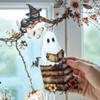 2Pcs Halloween Ghost Garland Double-Sided Autumn Hanging Decorations with Ghost