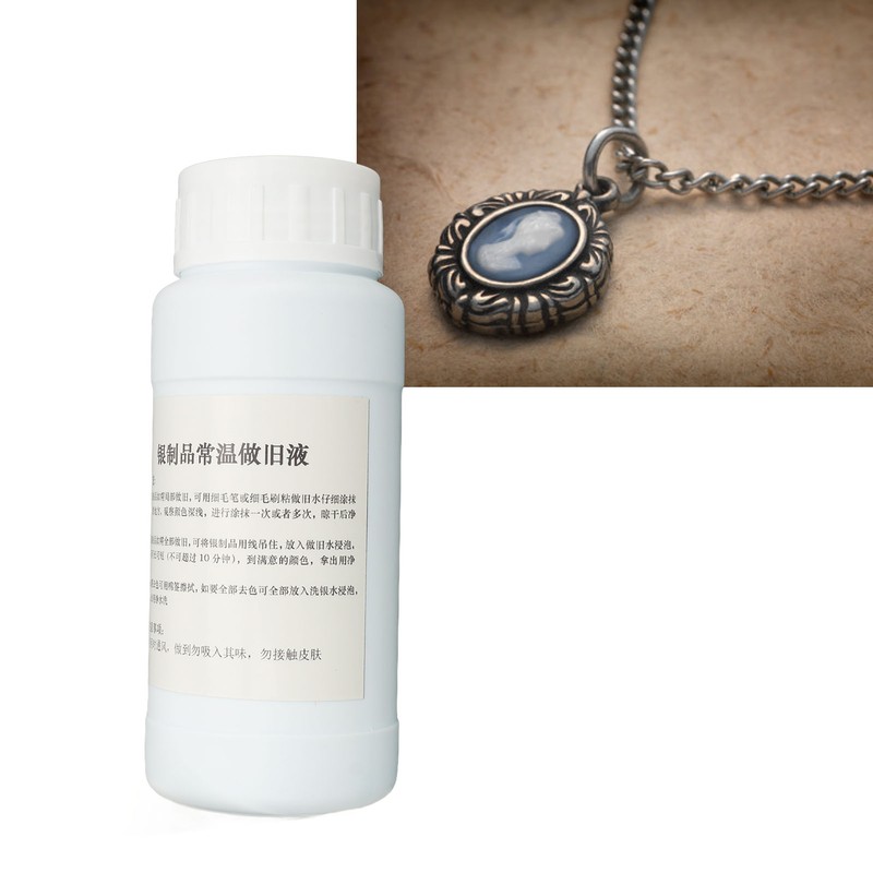 250ml Quick Acting Silver Antiquing Solution Jewelry Making Silver Oxidizer