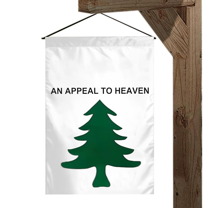 Outside Garden Flag, Printed Patterns House Decoration Banner Pine Tree