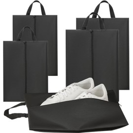 4Pcs Portable Oxford Fabric Shoe Bags,Portable Travel Shoe Organizer Oxford Fabric Travel Shoe Bag with Zipper,Portable Nylon Shoe Bag with Zipper,Travel Nylon Shoe Bags,2Pcs Small and 2Pcs Medium