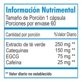 Te Verde Extracto Essentials 60 Tabletas Extracto Te Verde Sabor Natural