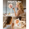 Travel Magnifying Makeup Mirror with Lights, Dual Sided 1X/40X, Foldable