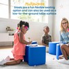 ECR4Kids SoftZone Toddler Modular Stool Set, Flexible Seating, Blue, 2-Pack