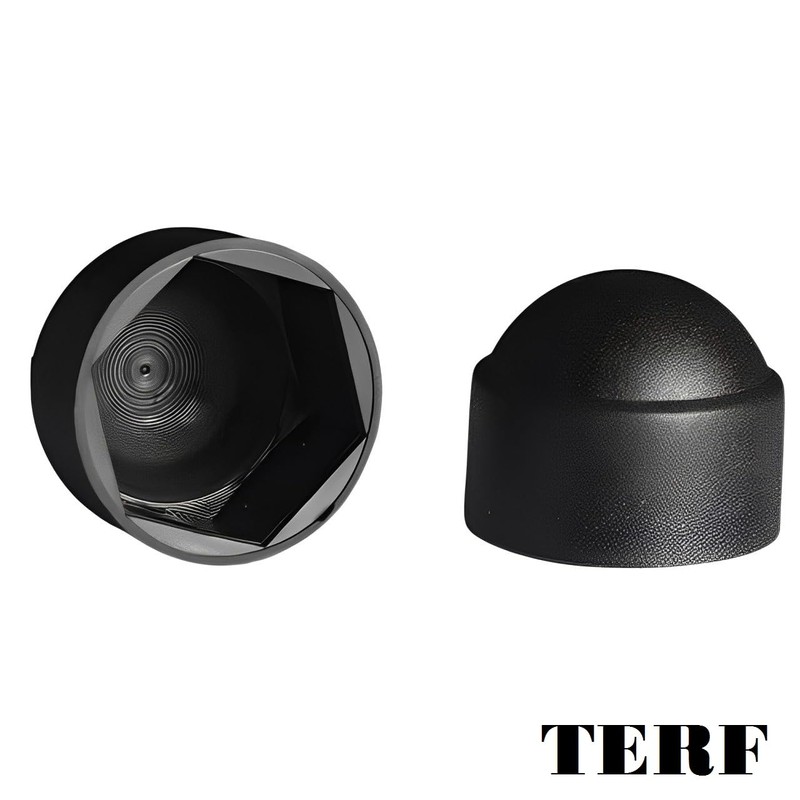 TERF® M5 Black Plastic Hex Nut Bolt Dome Cap Cover