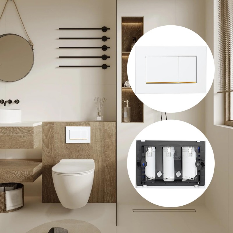 PuritySage Dual Flush Wall Hung Toilets Water Tank Flush Plate,Compatible