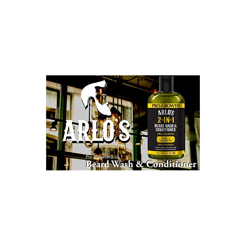 Arlo's Pro-Growth 2-in-1 Beard Wash and Conditioner - Sándalo de