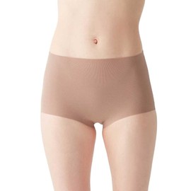 Gunze KL2062 Women's Panties, Kireilabo, Completely Non-Sewn, Cotton Blend, 1/4 Length, 1. Beige Heather (Web exclusive color)