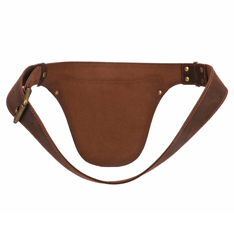 TOURBON Leather Garden Tool Bag Adjustable Waist Work Belt Pouch
