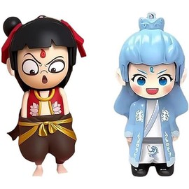 2 PCS Nezha Keychain Set – Animated Movie Character Keyrings, Bag Charms & Handbag Accessories – Collectible Gifts for Fans & Daily Decoration