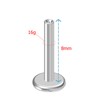 NewkeepsR 16G×8mm Threadless Flat Back Labret Stud Post Replacement, Implant