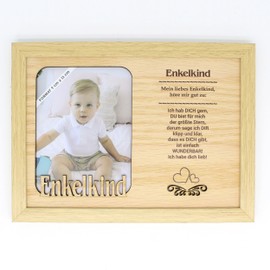 power gift Grandchild - Grandson, Child - Wooden Picture Frame Decorative Pictures with Frame Photo Frame Standing and Hanging for Your Home Decoration Living Room Photography Photo Picture