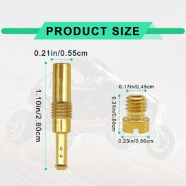NOTISH 20PCS Carburetor Main Jet Slow Pilot Jet Kit, 10pcs Main Jets and 10pcs Slow Pilot Jet, Brass Jet Kits Car Accessories for Motorcycle Kart ATV