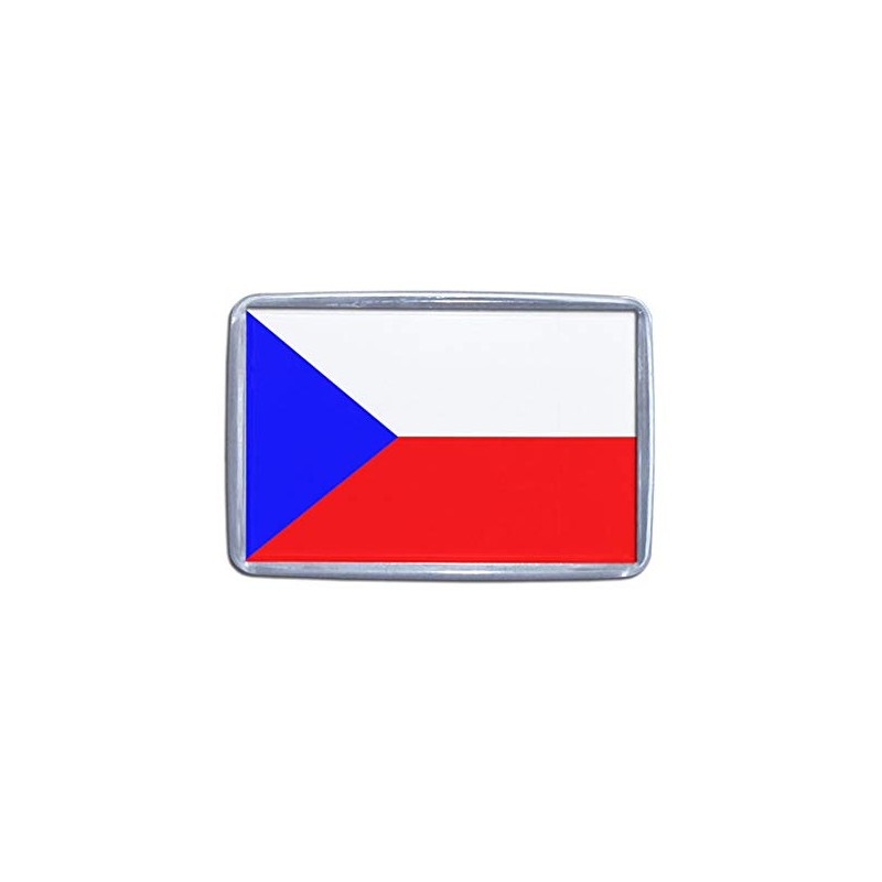 Czech Republic Flag - Small Plastic Fridge Magnet