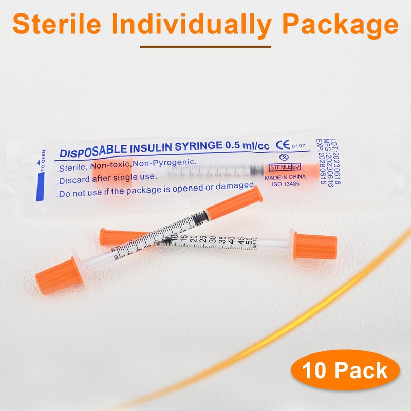 10pcs 1ml Dispensing Measuring Tool, 0.31x8mm Indivdually Sealed Sterile Packaging,
