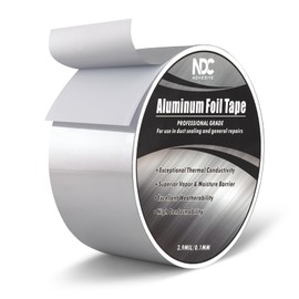 Aluminum Foil Tape 2.6" x 164Ft Premium Duct Tape Heavy Duty High Temperature HVAC Waterproof Ducting Dryer Vent Insulation Adhesive Tape for Ductwork Sealing Metal Repairing HVAC Air Ducts Insulation