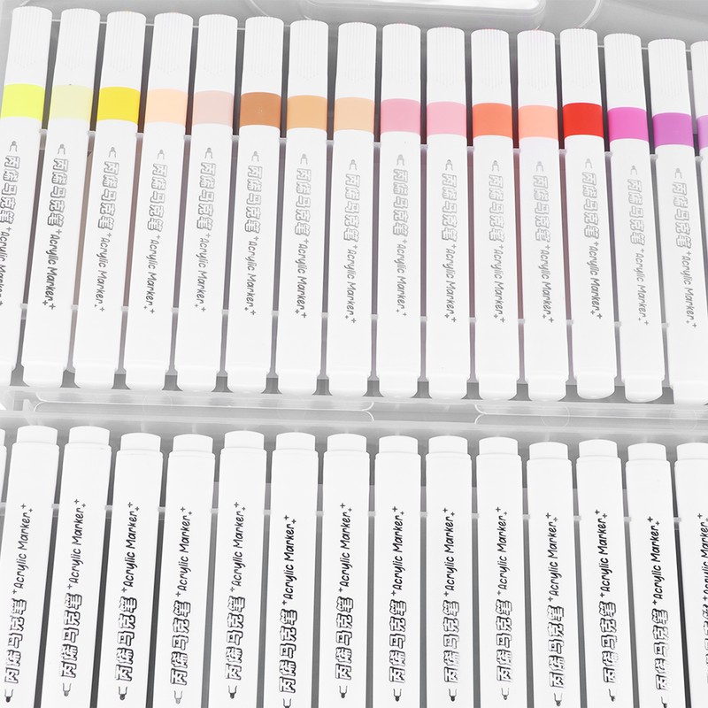 36 Colors Acrylic Paint Marker Pens High Coverage Power Triangular