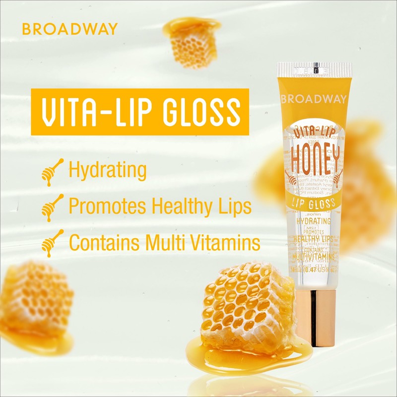 Ruby Kisses Broadway Vita-Lip Clear Lip Gloss (10 Pack), Ultra-Hydrating