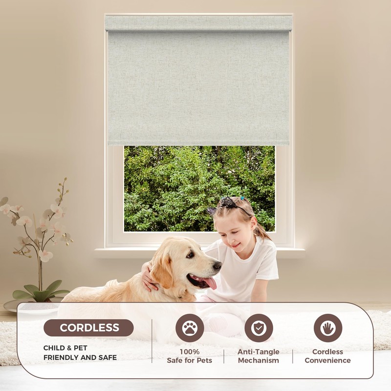 Allesin zen No Drill No Tools 100% Blackout Roller Shades