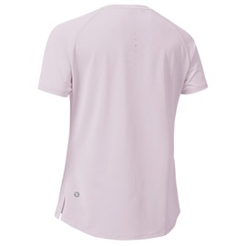 BGOWATU Women's Workout Shirts Lightweight Athletic Tops Quick Dry Short Sleeve Shirts for Yoga Running Gym Exercise Light Purple M