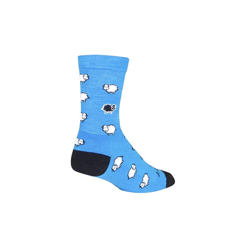SockGuy WCRBLACKSHEEP - Calcetines de ciclismo (lana de oveja negra,