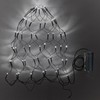 Lights4fun 60 LED Light Net White Green Cable Timer Indoor