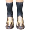 Tiaronics 3D Socks Unisex Adult Animal Paw Crew Socks -