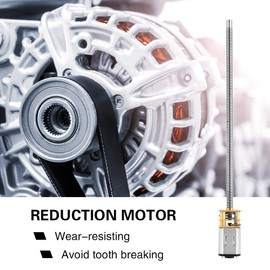 N20 Metal Speed Reduction Motor Micro Screw Actuator Gear Motor with Long Output Shaft M4 x 100mm (6V 30RPM)