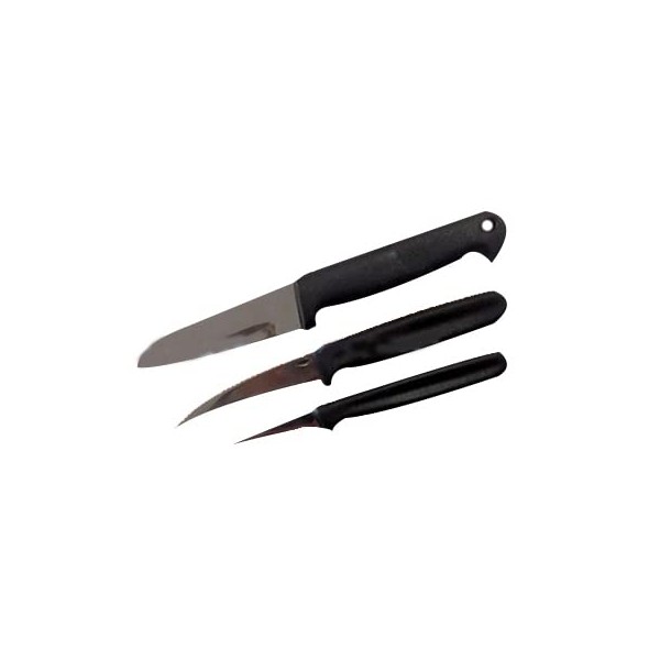 CS Fruit and Vegetable Carving Knife Set, Plastic Handle