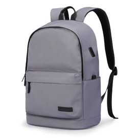 Muzee School Backpack Lightweight Travel Daypack Student Rucksack Laptop Backpack For 15.6 Inch Laptop (grey blue)