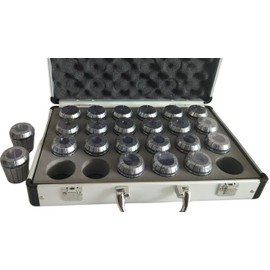 Kroshine 23 PCS ER40 Collet Set, High Precision Collets in Various Sizes for Boring, Drilling, Tapping, Milling Lathe Engraving Tool, Size from 1/8" to 1" in Fitted Strong Box
