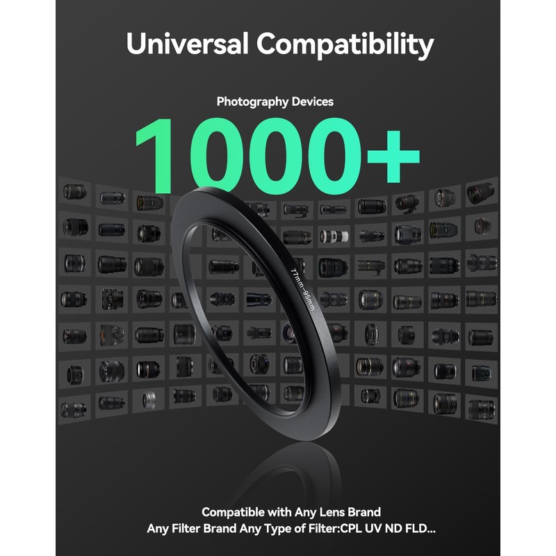 JOYTOLIN 46-67mm Metal Step-Up/Down Ring Adapter Compatible with Mirrorless Cameras